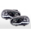 Phares - Phares Daylight LED feux de jour VW Golf 4 97-03 noir pour conduite à