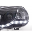 Phares - Phares Daylight LED feux de jour VW Golf 4 97-03 noir pour conduite à