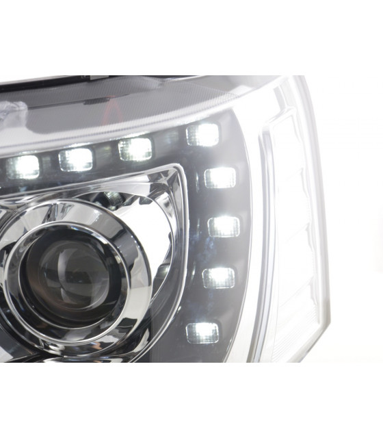 Phares - Phares Daylight LED feux de jour VW Bus T5 à partir de 2009 chrome…