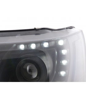 Phares - Phare Daylight LED feux de jour VW Bus T5 à partir de 2009 noir…