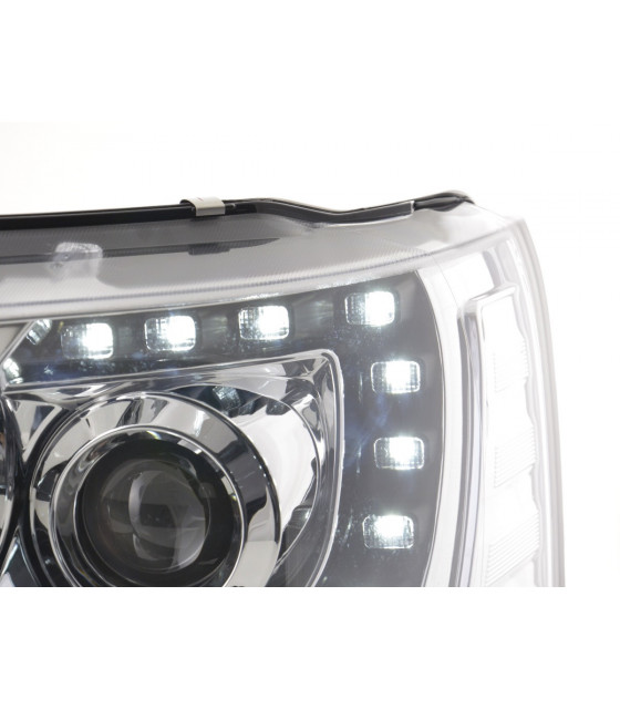 Phares - Phares Daylight LED feux de jour VW Bus T5 à partir de 2009 chrome…