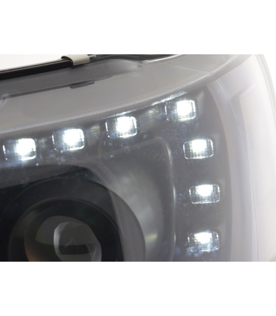 Phares - Phare Daylight LED feux de jour VW Bus T5 à partir de 2009 noir…