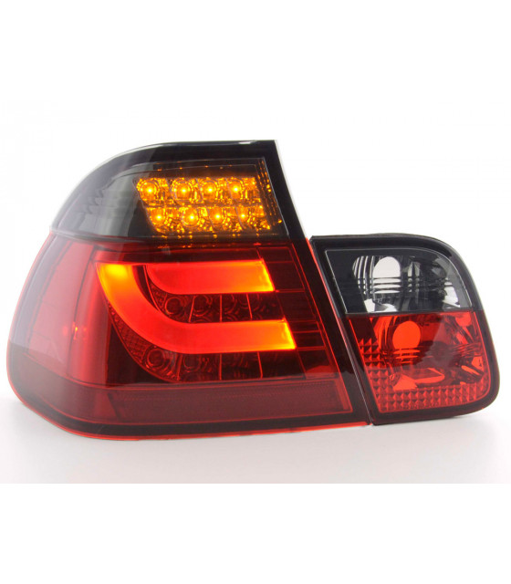 Feux arrières - Kit feux arrières LED BMW Série 3 E46 Limo 98-01 rouge / noir…