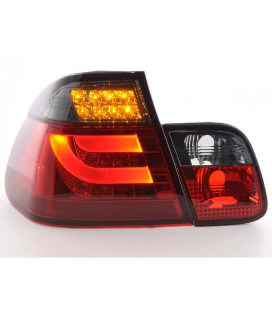 Feux arrières - Kit feux arrières LED BMW Série 3 E46 Limo 02-05 rouge / noir…