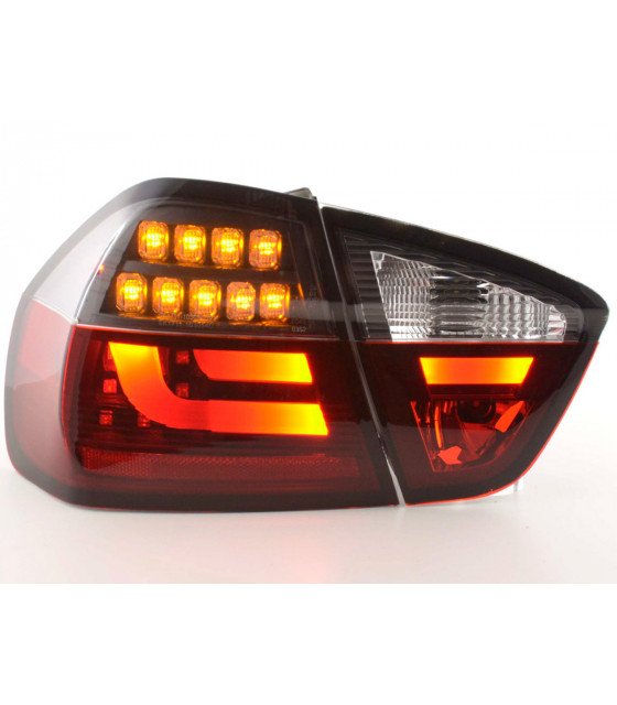 Feux arrières - Kit feux arrière LED BMW Série 3 E90 Limo 05-08 rouge / noir…