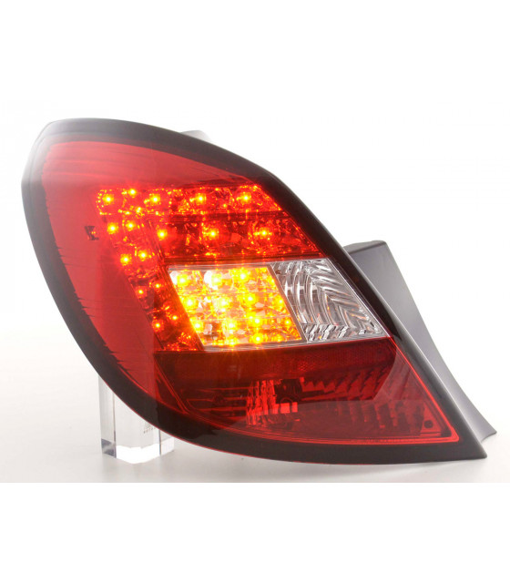 Feux arrières - Kit feux arrières LED Opel Corsa D 5 portes 06-10 rouge / clair…