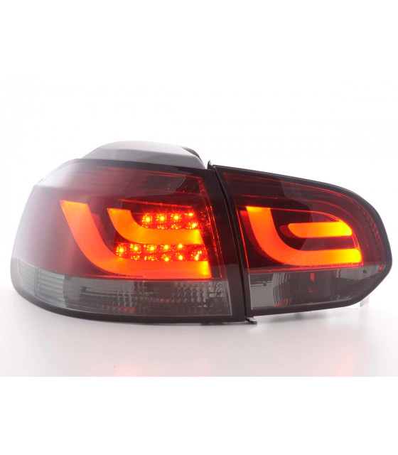 Feux arrières - Kit feux arrières LED VW Golf 6 type 1K 2008-2012 rouge / noir…