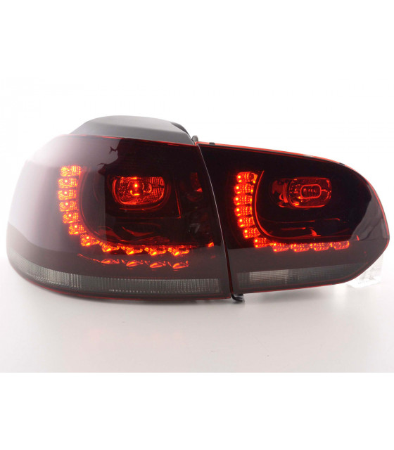 Feux arrières - Feux arrières à LED VW Golf 6 Type 1K 2008-2012 rouge / noir