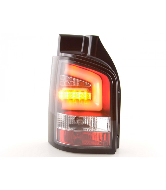 Feux arrières - Jeu de feux arrière LED VW T5 03-10 version porte de hayon noir…