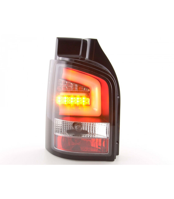 Feux arrières - Jeu de feux arrière LED VW T5 2010- version porte hayon noir…