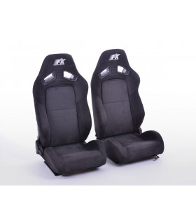 Sièges sport - Sièges sport FK Sièges demi-coque de voiture Set Leipzig suède