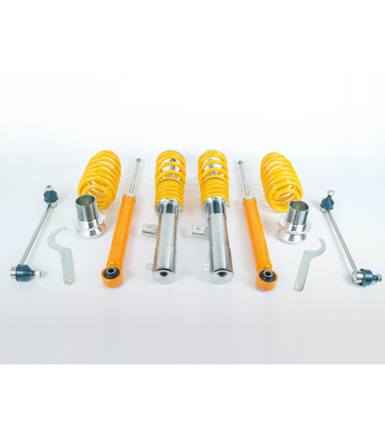 Suspension hélicoïdale - Kit combinés filetés inox FK Seat Altea 5P / 5PN 2004