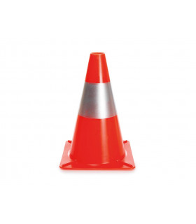 Signalisation - Cone reflechissant rouge/argent - 30 cm…