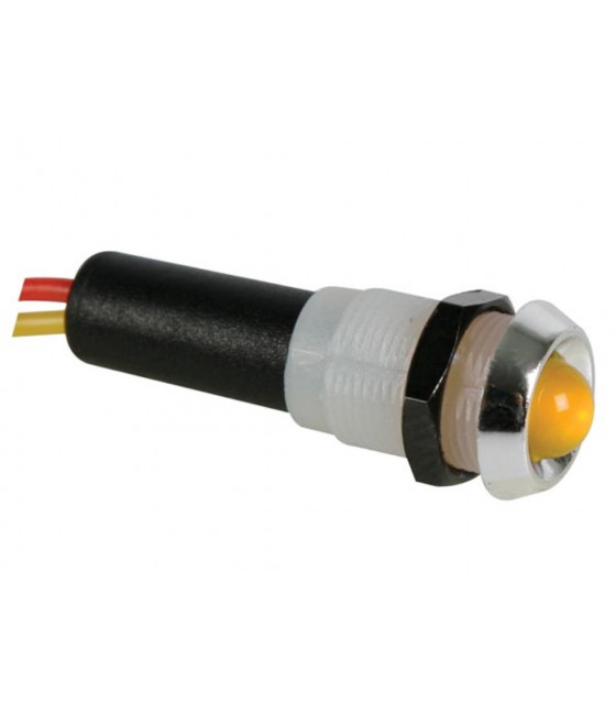 Voyants pour panneaux de controle lampes miniatures - VOYANT LED JAUNE 12V -