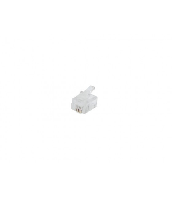 Connecteurs cables de transfert de donnees - FICHE MODULAIRE RJ11 6P4C 50 pcs