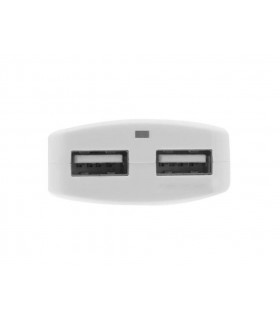 Chargeurs USB - Chargeur USB 2 x USB-A charge intelligente 2.1 A blanc…