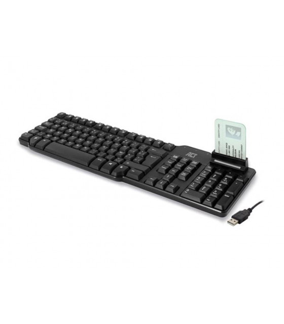 Accessoires informatiques - Clavier Azerty/Belgium lay-out USB smart card eID