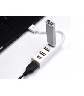 Accessoires informatiques - Mini hub USB 2.0 4 ports blanc…