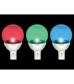 Eclairage solaire - LAMPE SOLAIRE POUR JARDIN - LED RGB - avec socle en acier