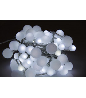 Guirlandes lumineuses - Decolight LED - 6 m - 90 boules blanches - fil