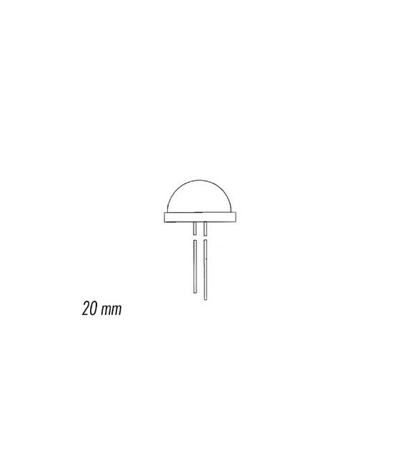 LED - LED GEANTE ROUGE DIFFUSANTE 20mm…