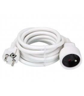 Cordons d'alimentation cables - RALLONGE - 3 m - BLANC - 3G1.