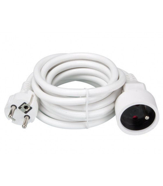 Cordons d'alimentation cables - RALLONGE - 3 m - BLANC - 3G1.