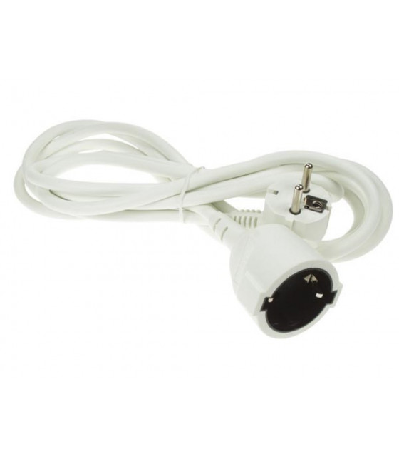 Cordons d'alimentation cables - RALLONGE - 5 m - BLANC - 3G1.