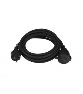 Cordons d'alimentation cables - RALLONGE EN CAOUTCHOUC - 5 m - NOIR - 3G1.