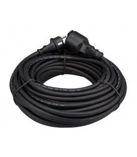 Cordons d'alimentation cables - RALLONGE EN CAOUTCHOUC - 25 m - NOIR - 3G1.