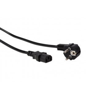 Cordons d'alimentation cables - CABLE D'ALIMENTATION - NOIR - CEE 7/7 90° C13 -