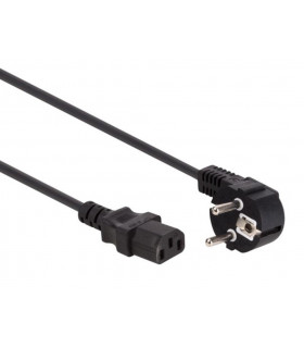 Cordons d'alimentation cables - CABLE D'ALIMENTATION NOIR CEE 7/7 90° C13 L 2.