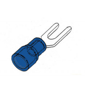 Connecteurs secteur - COSSE A FOURCHE 4.3mm - BLEU…