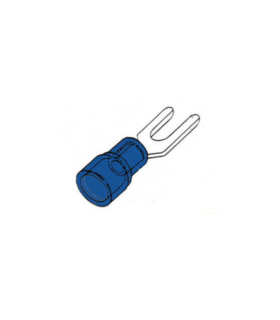 Connecteurs secteur - COSSE A FOURCHE 4.3mm - BLEU…