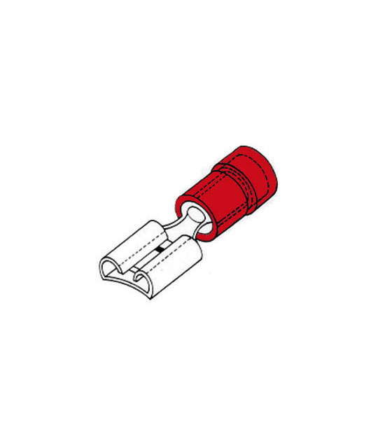 Connecteurs secteur - COSSE FEMELLE 2.8mm ROUGE…