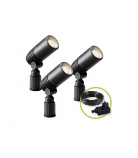 Eclairage exterieur - GARDEN LIGHTS - ALDER SET - SPOT - 12 V - 3 pcs - 120 lm