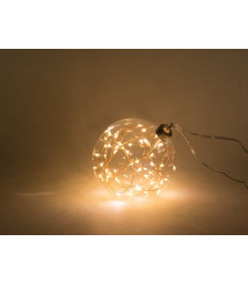 Decoration - Glasslight LED - Transparent glassball - 12 cm - 40 warm white