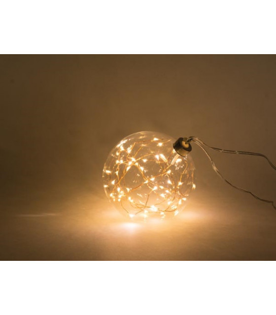 Decoration - Glasslight LED - Transparent glassball - 12 cm - 40 warm white