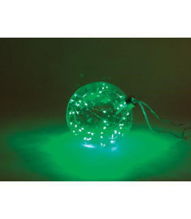 Decoration - Glasslight LED - boule lumineuse en verre - transparent - 12 cm -