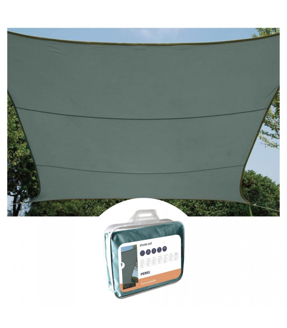 Voiles solaires - VOILE SOLAIRE - CARRE - 5 x 5 m - COULEUR GRIS VERT…