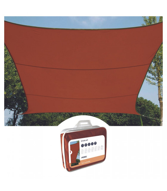 Voiles solaires - VOILE SOLAIRE - CARRE - 5 x 5 m - COULEUR TERRACOTTA…