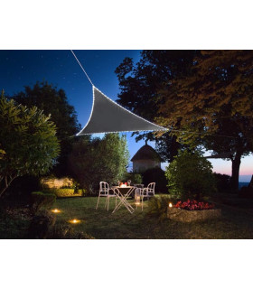 Voiles solaires - VOILE SOLAIRE AVEC CONTOUR LED - TRIANGULAIRE - 3.6 x 3.