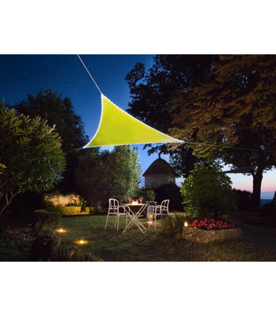 Voiles solaires - VOILE SOLAIRE AVEC CONTOUR LED - TRIANGULAIRE - 3.6 x 3.