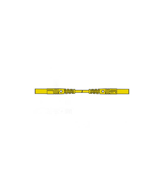 Cables de mesure - CORDON DE MESURE ISOLE 25cm et O 4mm - JAUNE MLB/GG-SH 25/1…