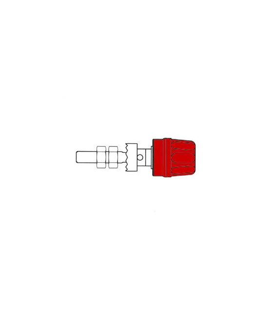 Connecteurs - DOUILLE 4mm - LONGUE TIGE - ROUGE PK 10A…