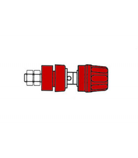 Connecteurs - DOUILLE 4mm AVEC BOUCHON IMPERDABLE- ROUGE PKI 10A…