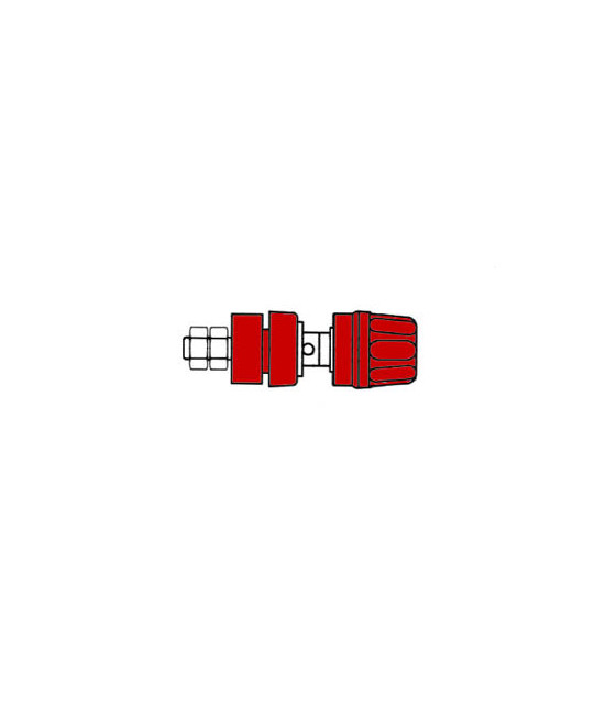 Connecteurs - DOUILLE 4mm AVEC BOUCHON IMPERDABLE- ROUGE PKI 10A…