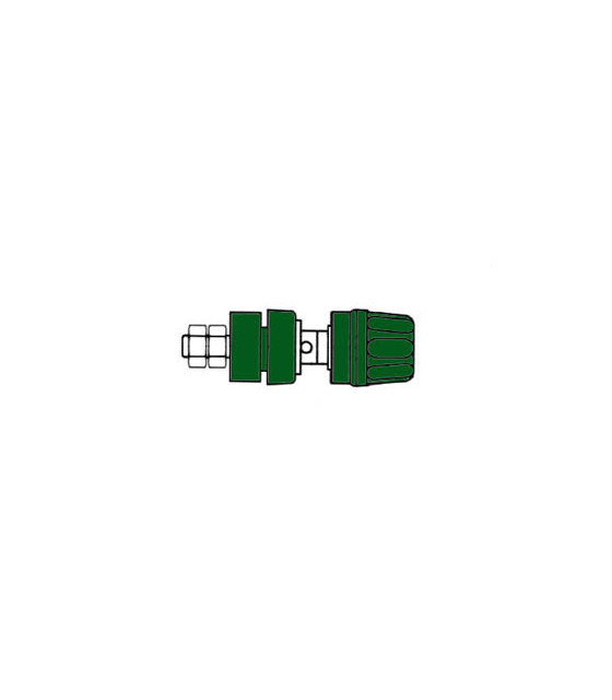 Connecteurs - DOUILLE 4mm AVEC BOUCHON IMPERDABLE- VERT PKI 10A…