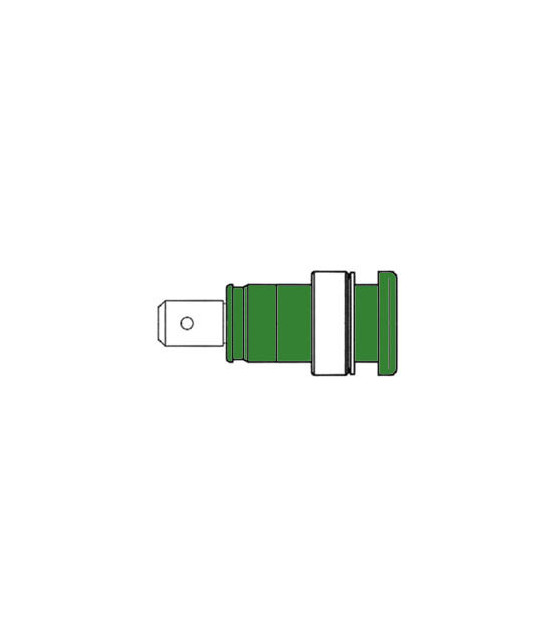 Connecteurs - DOUILLE DE SECURITE ISOLEE 4mm VERT SEB 2620-F6 3…