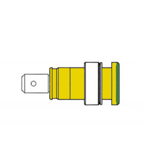 Connecteurs - DOUILLE DE SECURITE ISOLEE 4mm JAUNE VERT SEB 2620-F6 3…